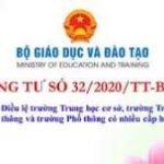 Thông tư ban hành điều lệ trường trung học phổ thông